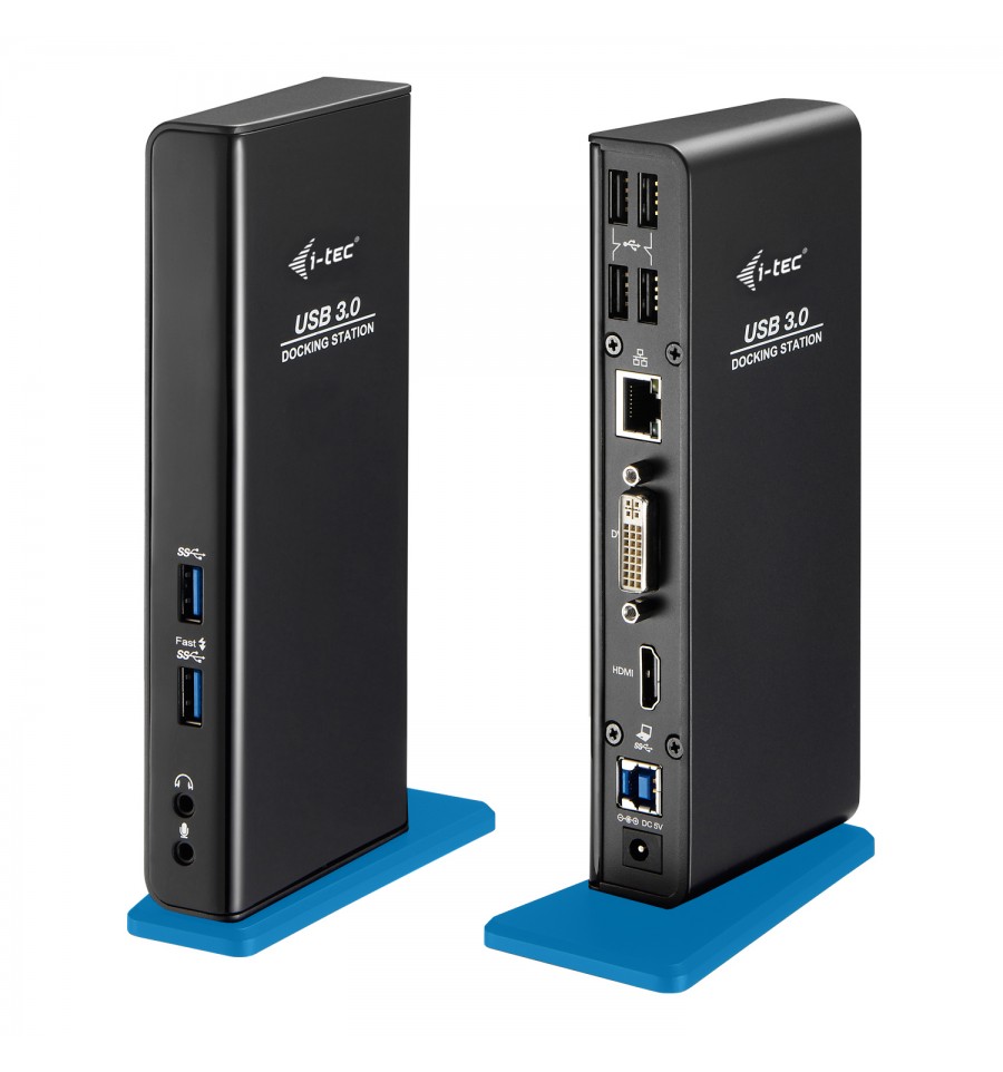 Station d'accueil I-tec USB3 Double Affichage pour PC portable  (HDMI/DVI/RJ45/4XUSB2/2XUSB3/
